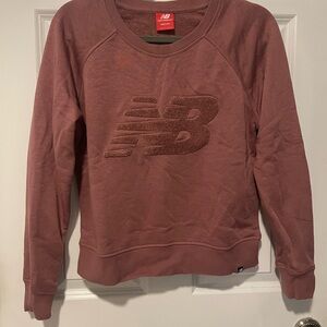 New Balance Dusty Rose Logo Pullover